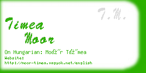 timea moor business card